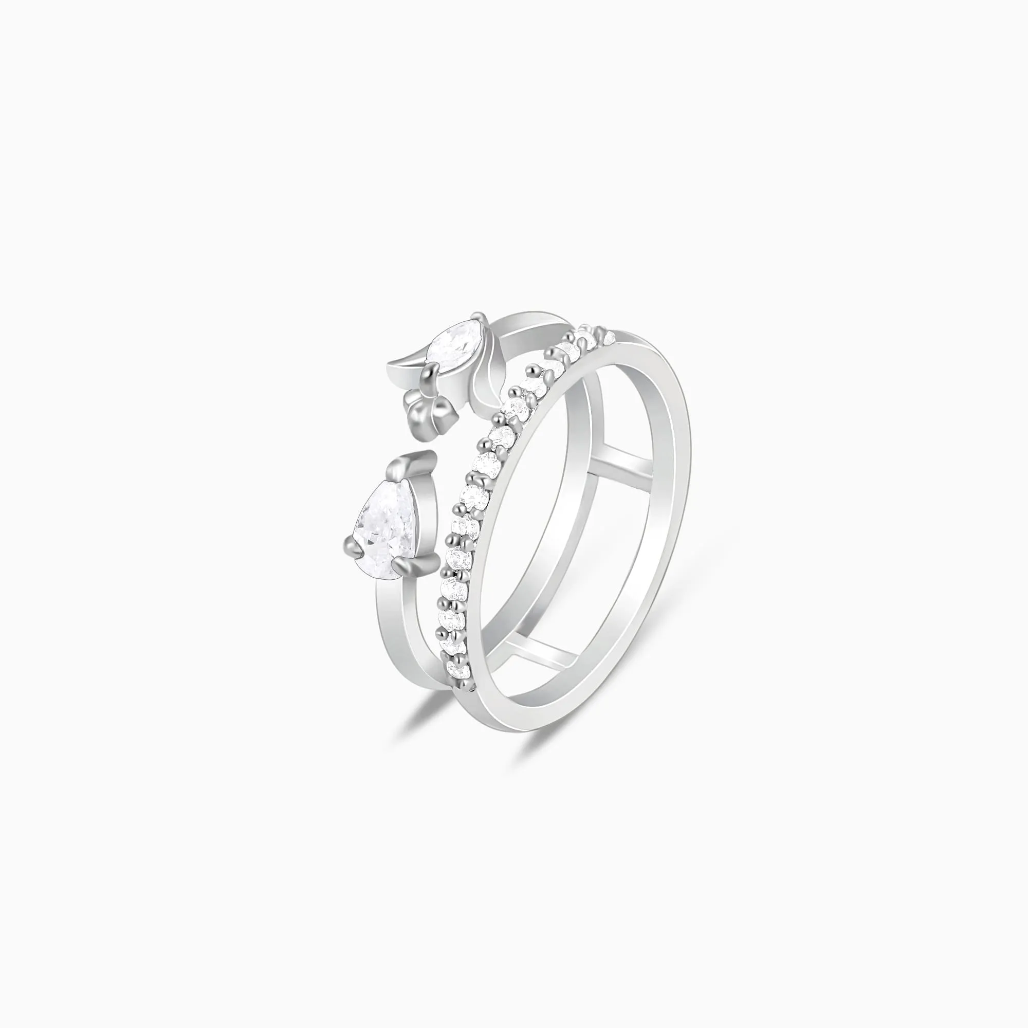 Silver Gorgeous Floral Beauty Ring
