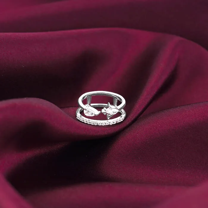 Silver Gorgeous Floral Beauty Ring