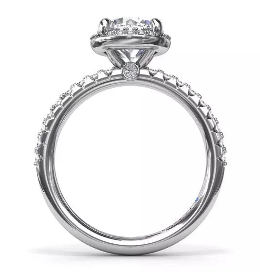 Simply Stunning Diamond Halo Engagement Ring
