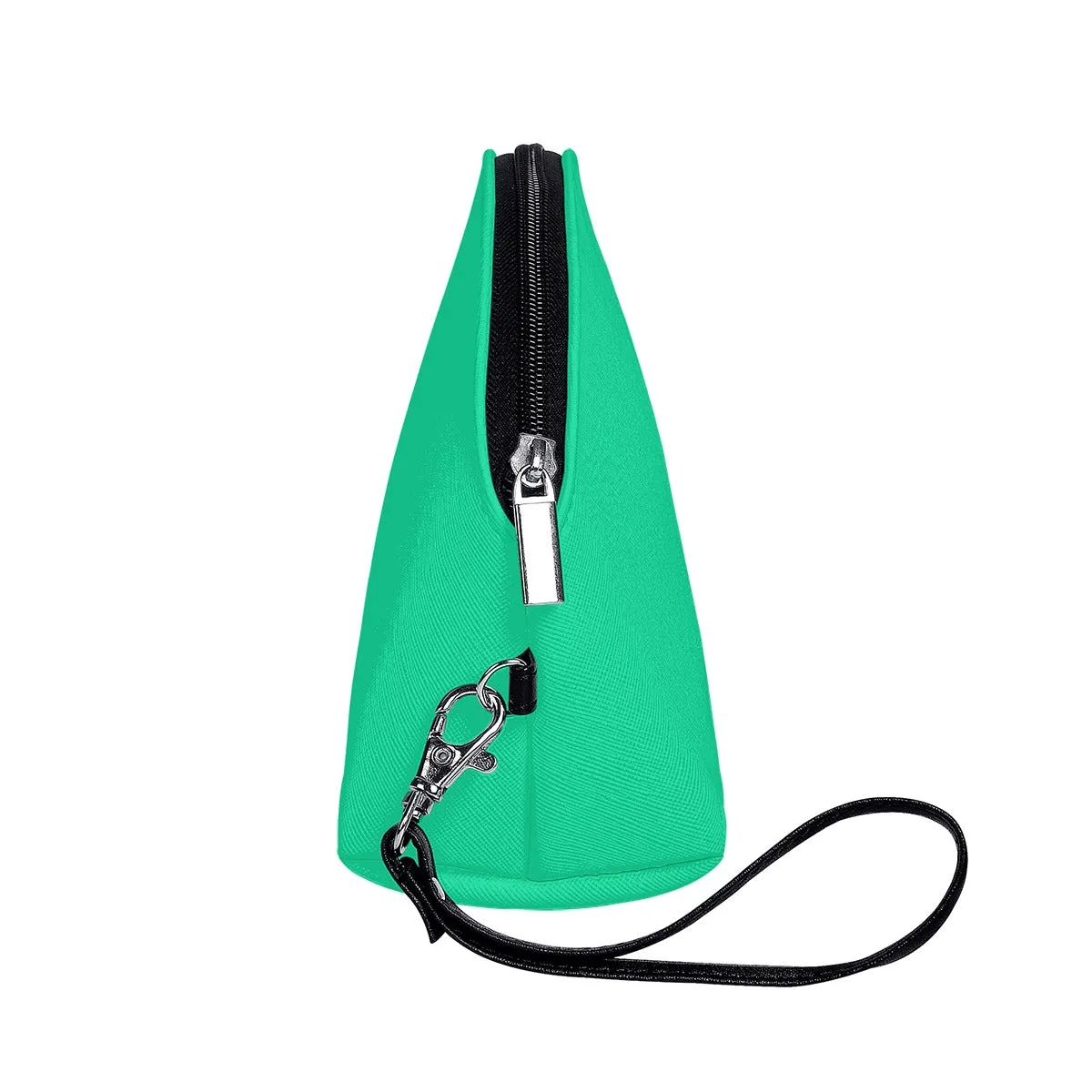 Sixty Eight 93 Logo White Sea Green Curved Cosmetic Bag