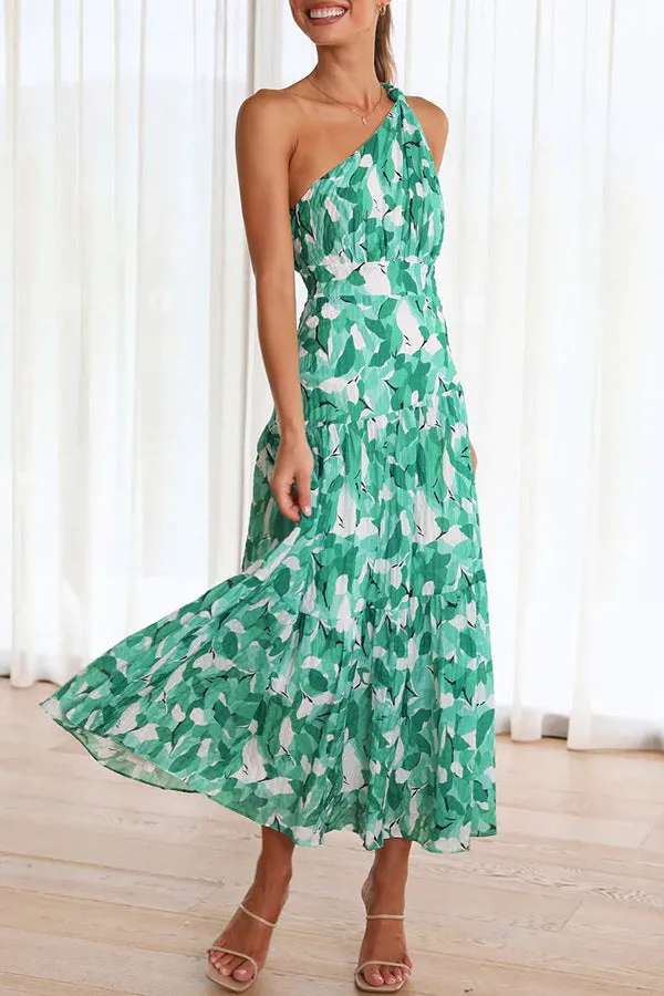 Sleeveless off-the-shoulder swing dress