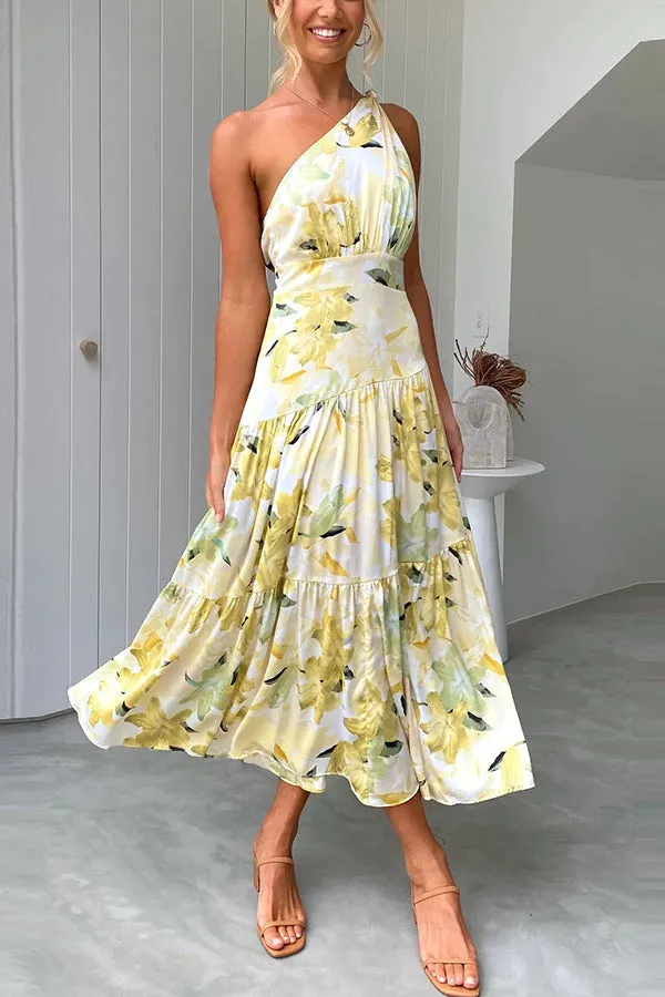 Sleeveless off-the-shoulder swing dress