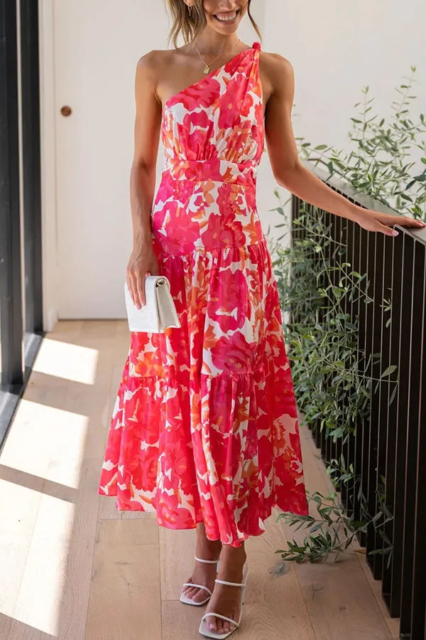 Sleeveless off-the-shoulder swing dress