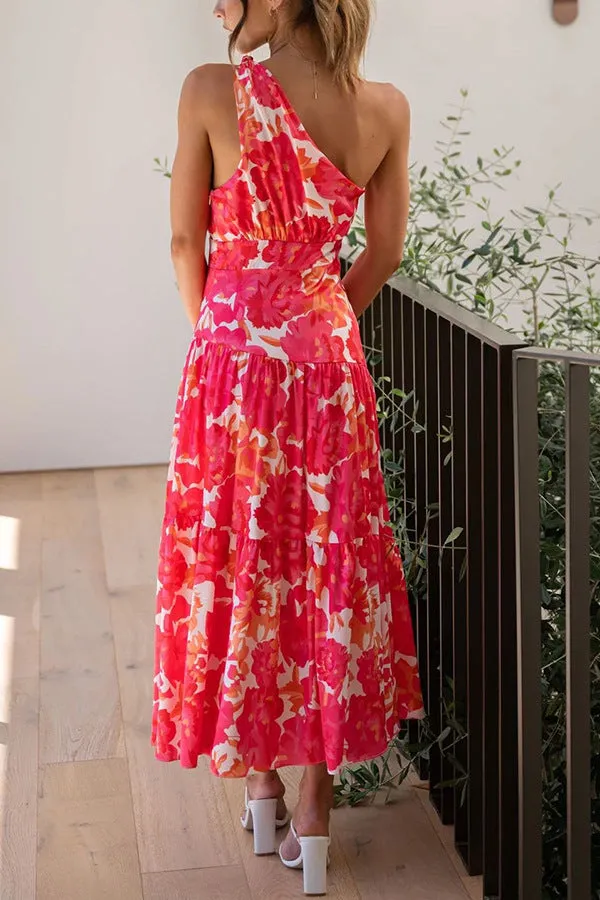 Sleeveless off-the-shoulder swing dress