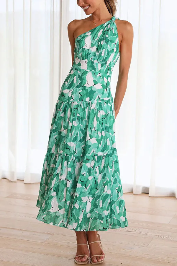 Sleeveless off-the-shoulder swing dress