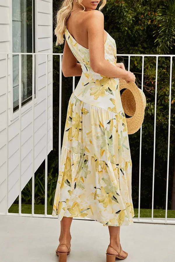 Sleeveless off-the-shoulder swing dress