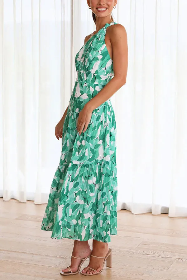Sleeveless off-the-shoulder swing dress