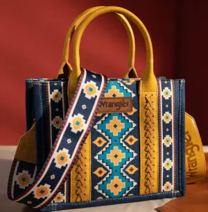 Southwestern Small Dual Sided Print Crossbody Canvas Tote