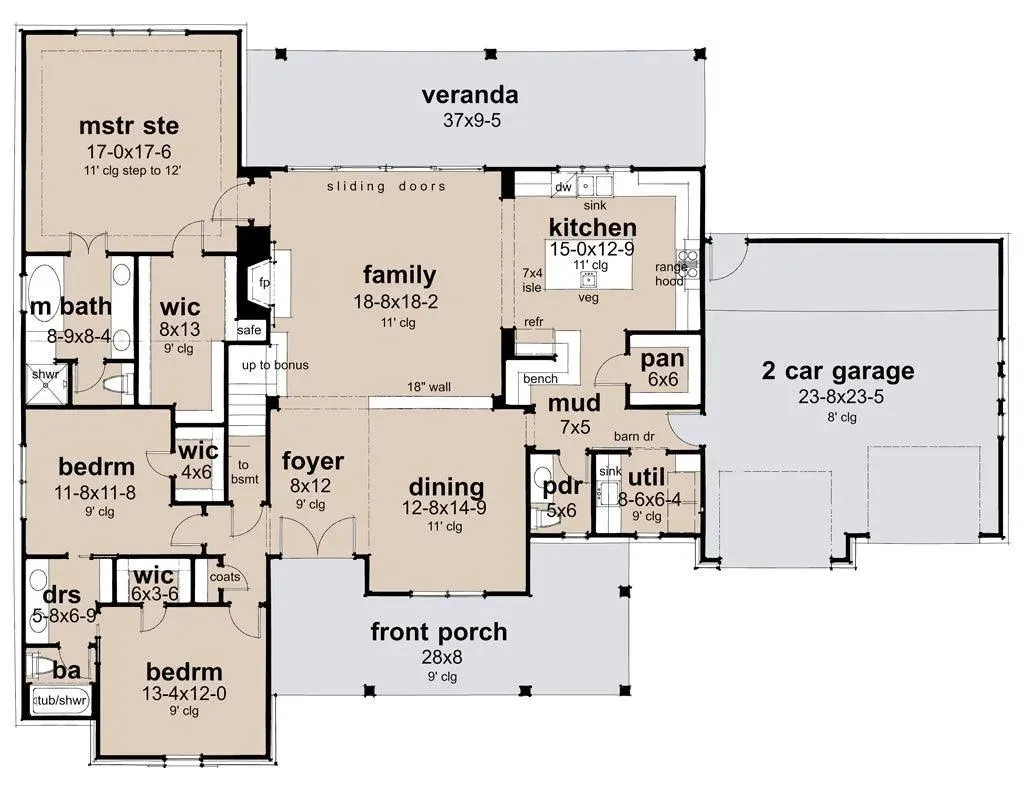 Stunning 4-Bedroom Home with Expansive Porches and Modern Design