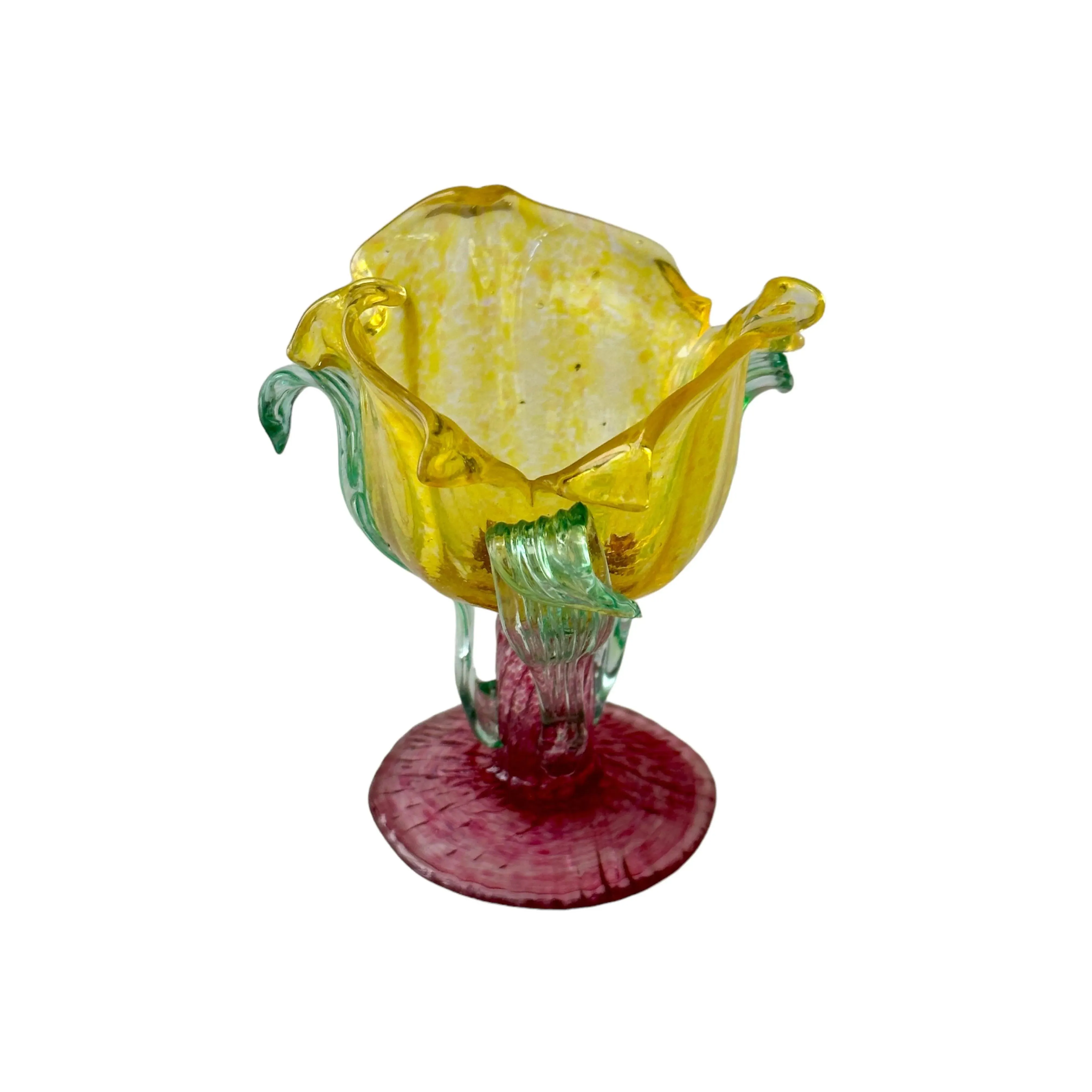 Stunning Blown Glass Art Vintage Flower Sculpture - Shop Now!