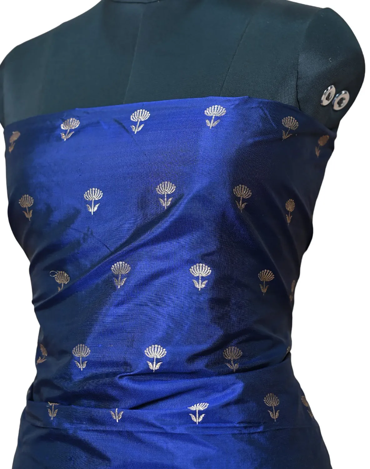 Stunning Blue Banarasi Handloom Katan Silk Suit Set