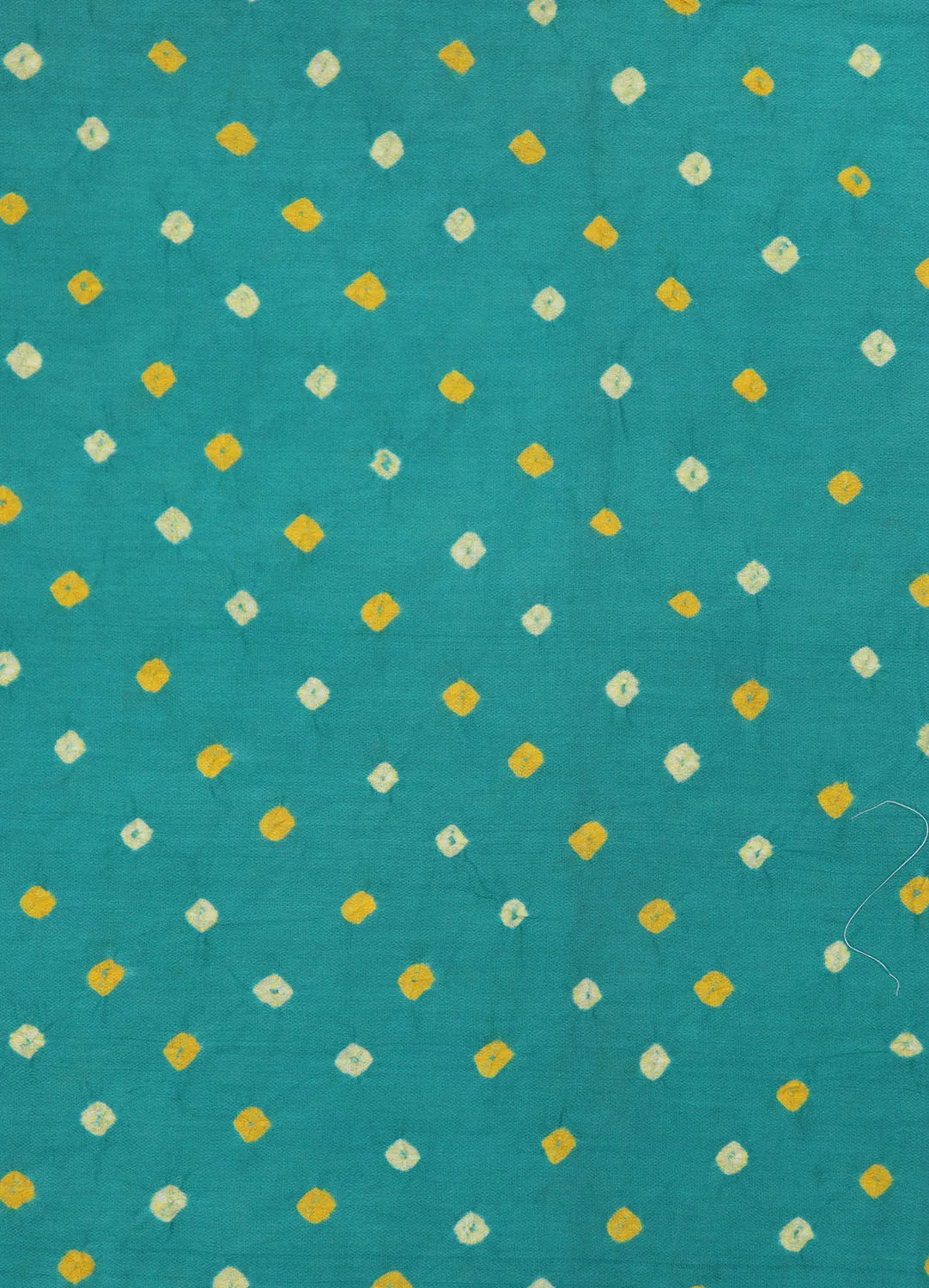 Stunning Blue Bandhani Cotton Silk Fabric - 1.4 Mtr Length