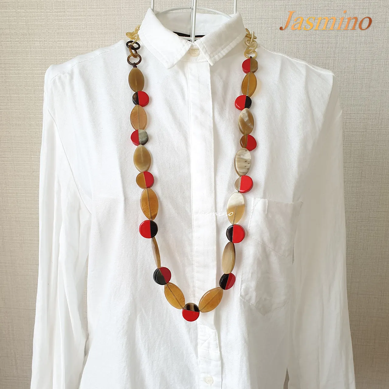Stunning Buffalo Horn Necklace J17521, Handmade Product from Vietnam