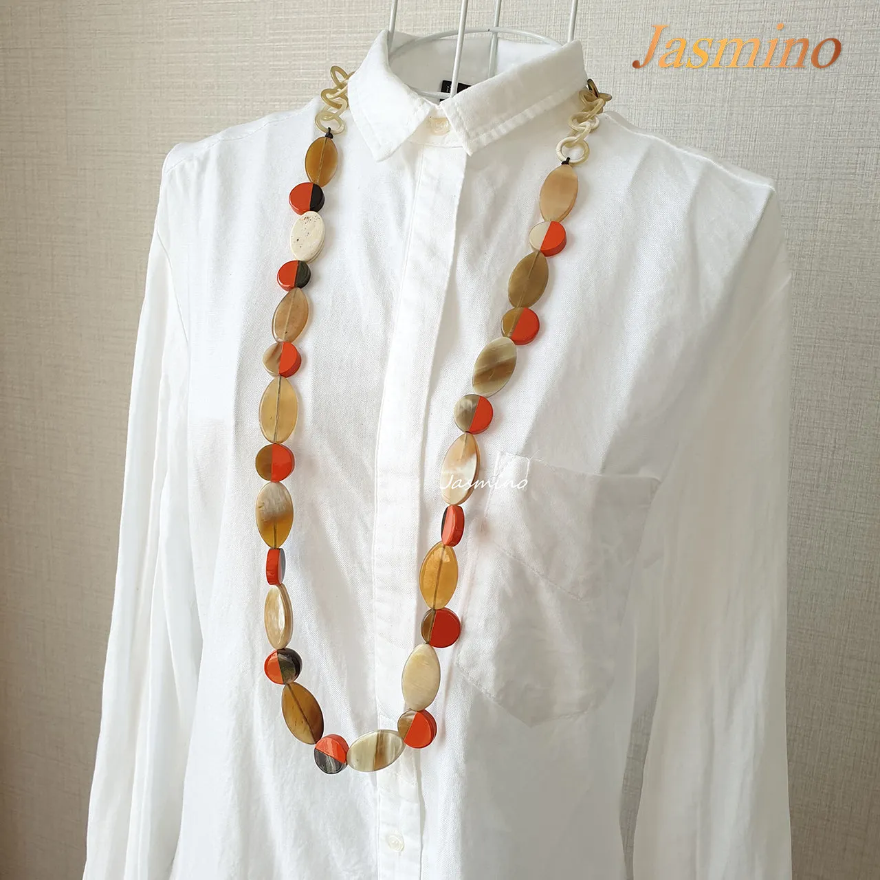 Stunning Buffalo Horn Necklace J17521, Handmade Product from Vietnam