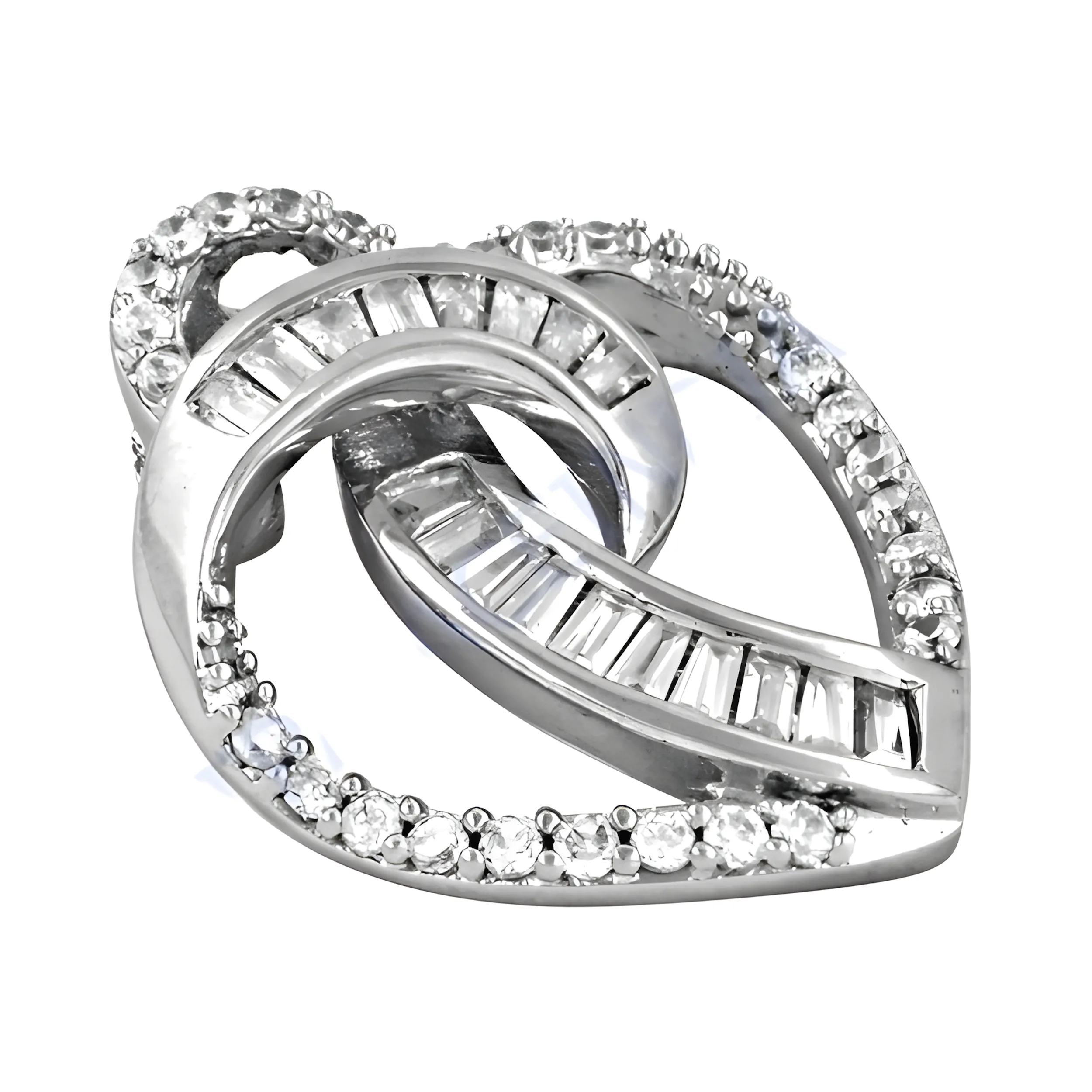 Stunning CZ Gemstone Silver Pendant - Inspired Design