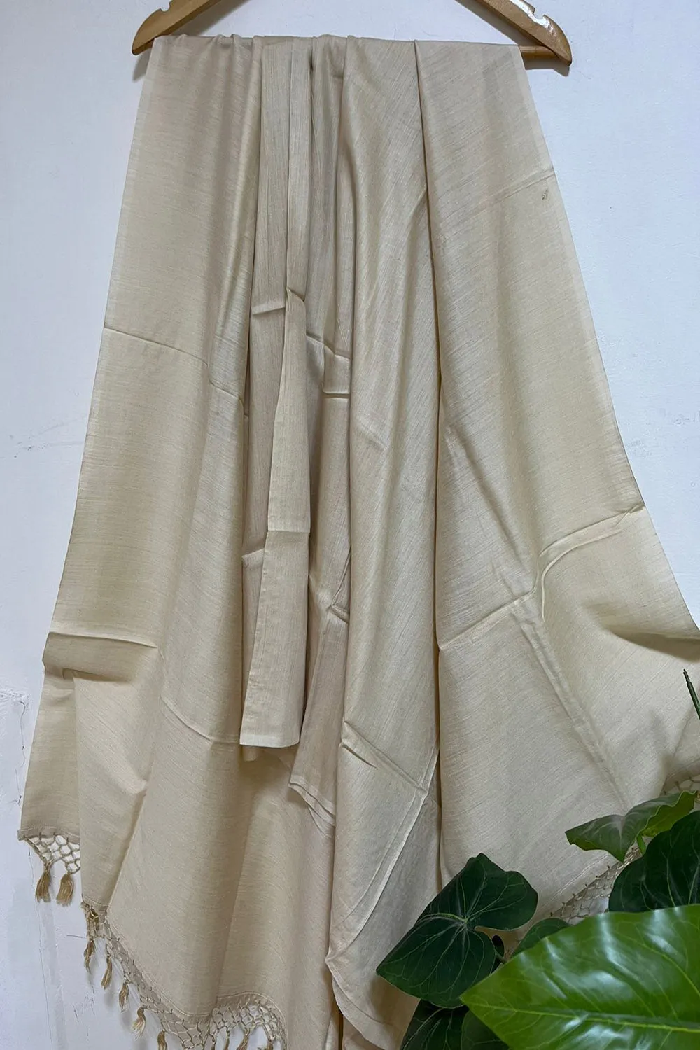 Stunning Dyeable Banarasi Handloom Plain Pure Moonga Silk Dupatta
