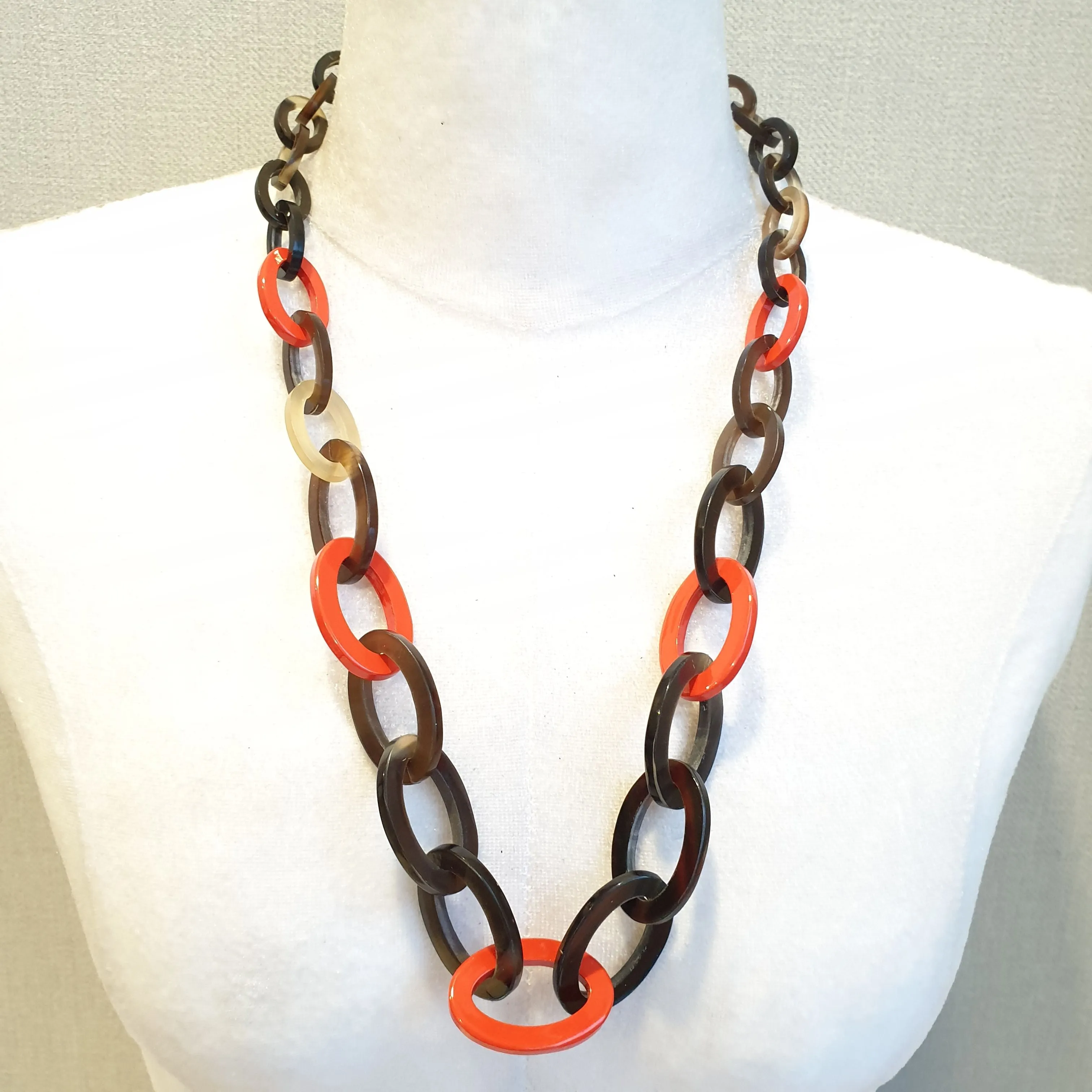 Stunning Horn Necklace J17590, Handmade Buffalo Horn from Vietnam