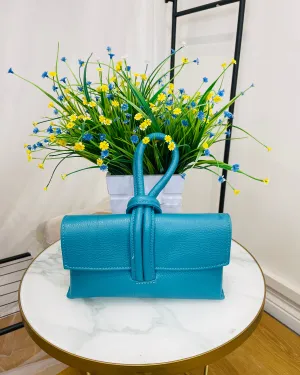 Susan Leather Bag - Turquoise