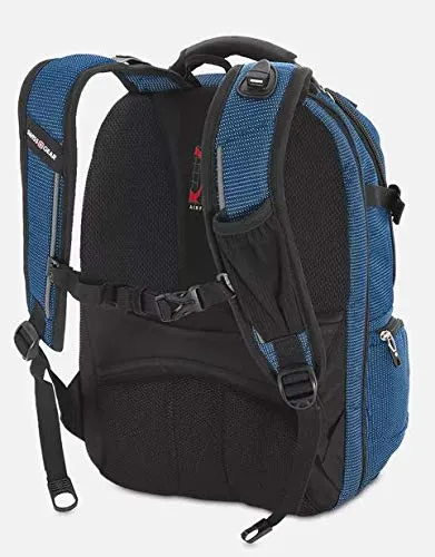 SWISSGEAR 5358 Ultimate Protection USB TSA Friendly Scansmart Laptop Backpack and Cable Lock Bundle-Blue