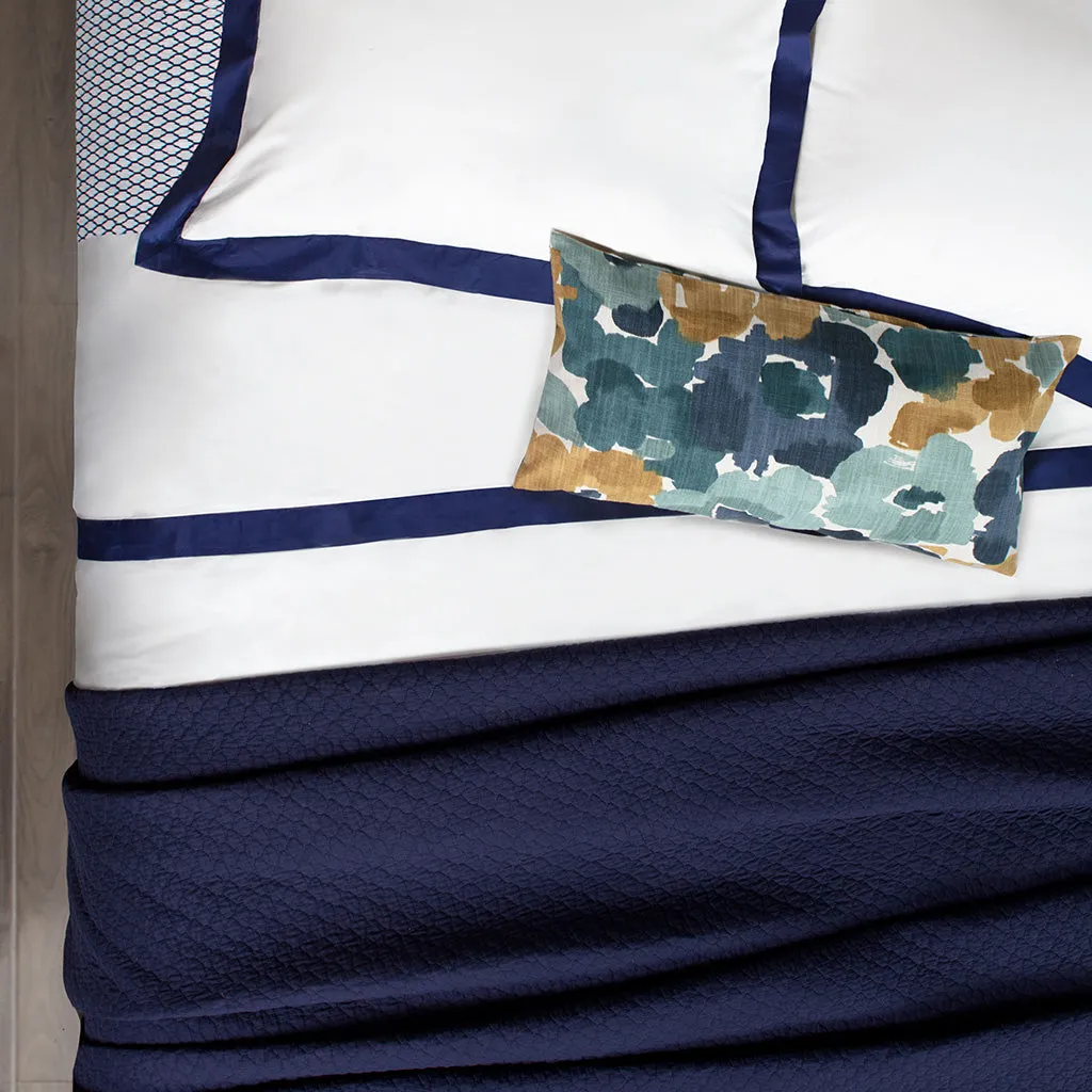 The Linden Navy Blue Border