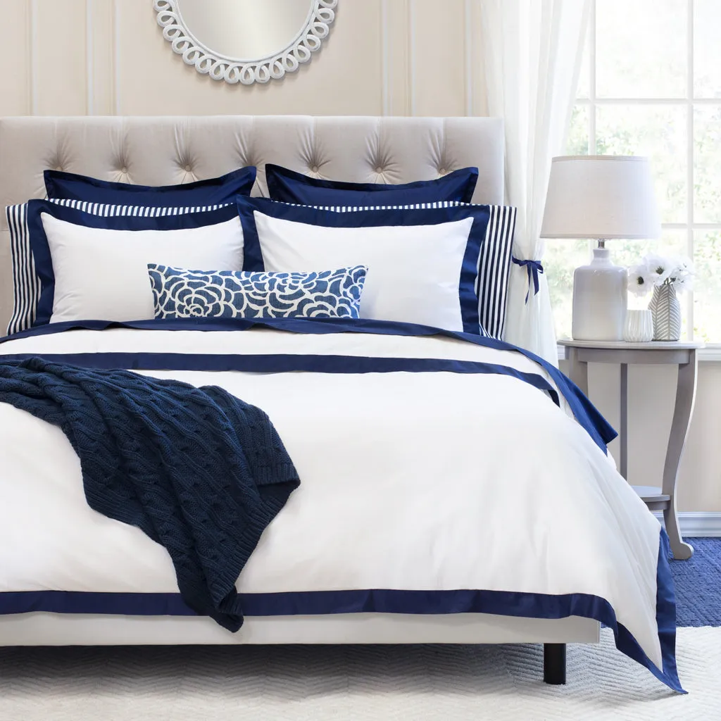 The Linden Navy Blue Border