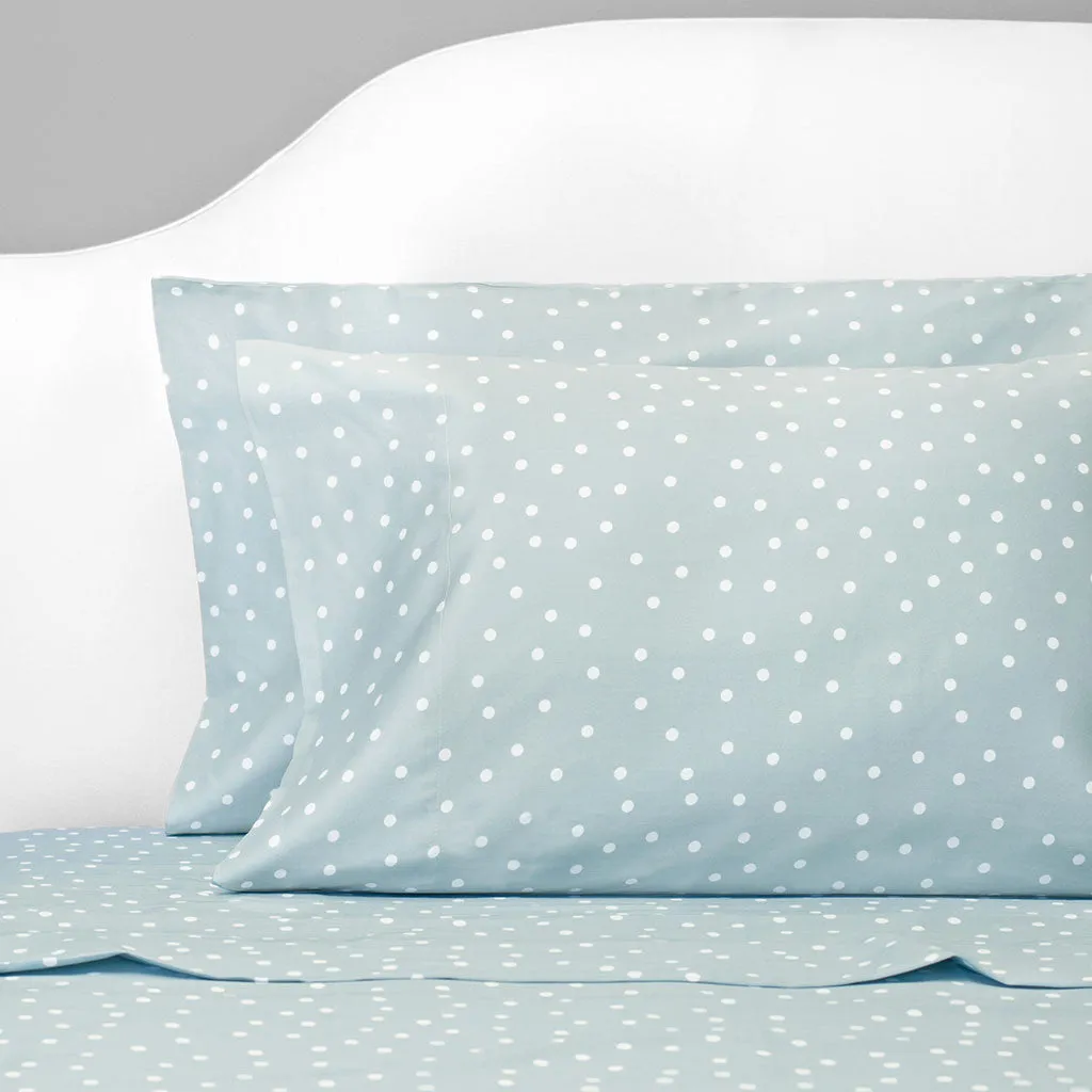 The Porcelain Green Polka Dots Sheet Set