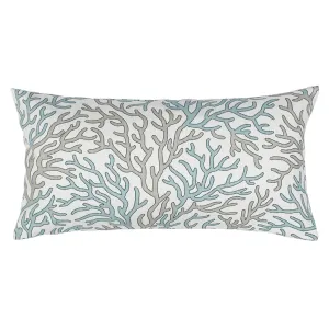 The Sea Glass and Beige Reef Throw Pillow