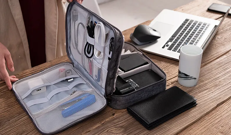 Waterproof Travel Storage Bag Electronics USB Charger Case Data Cable Organizer