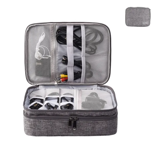 Waterproof Travel Storage Bag Electronics USB Charger Case Data Cable Organizer