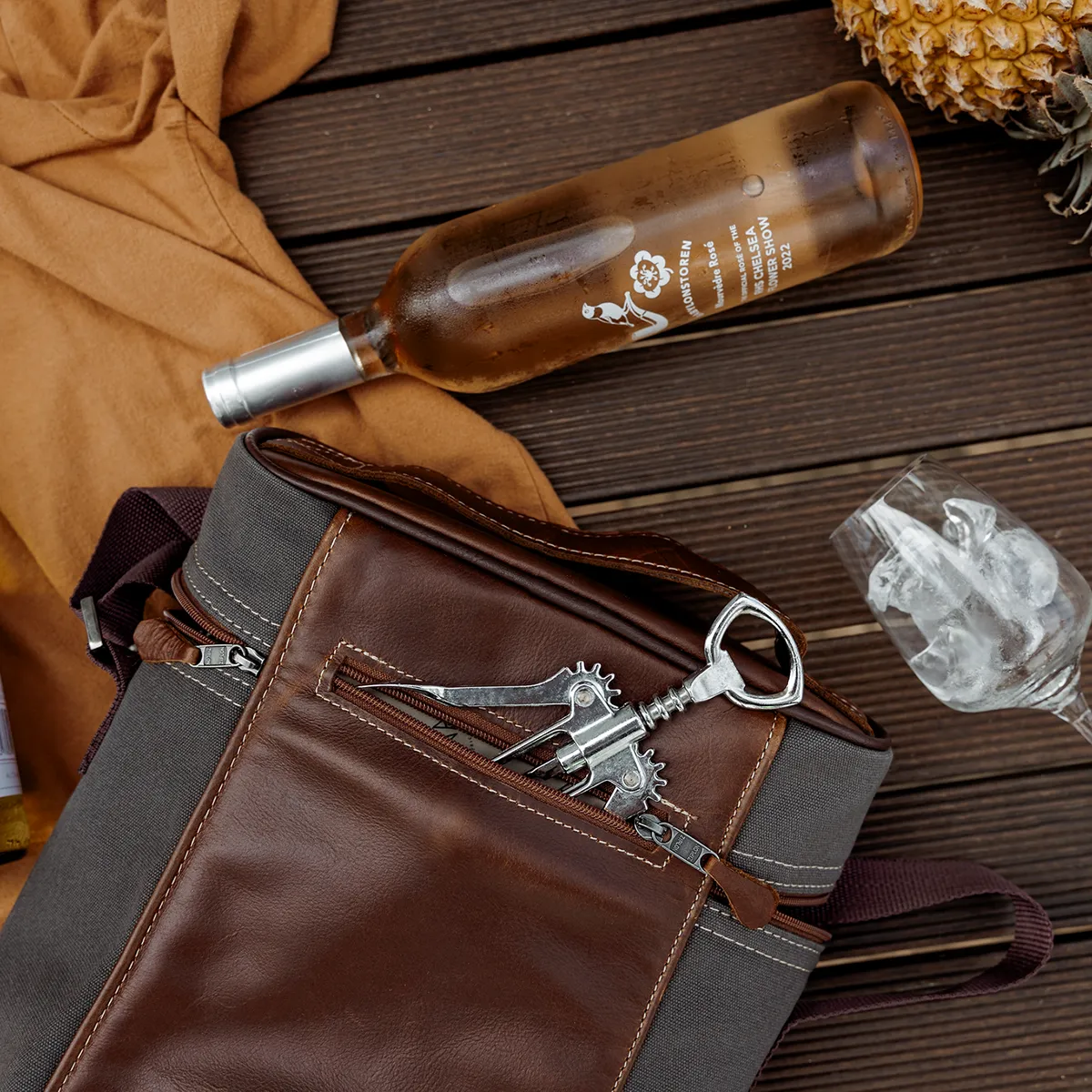 Wine Cooler Jumbo Canvas & Leather