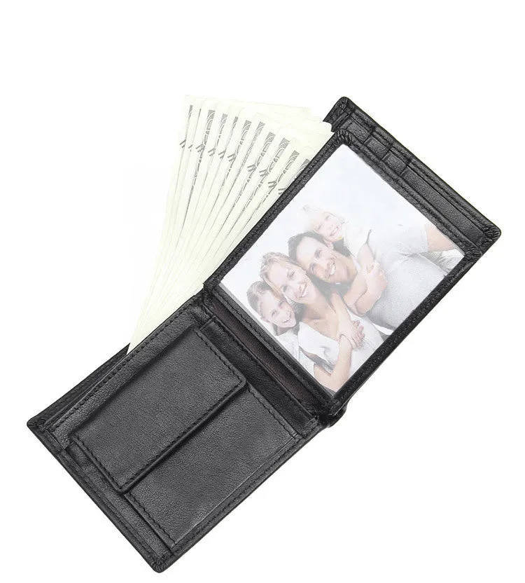 YAAGLE Male Crazy Horse Leather Wallet Card Slots YG8451