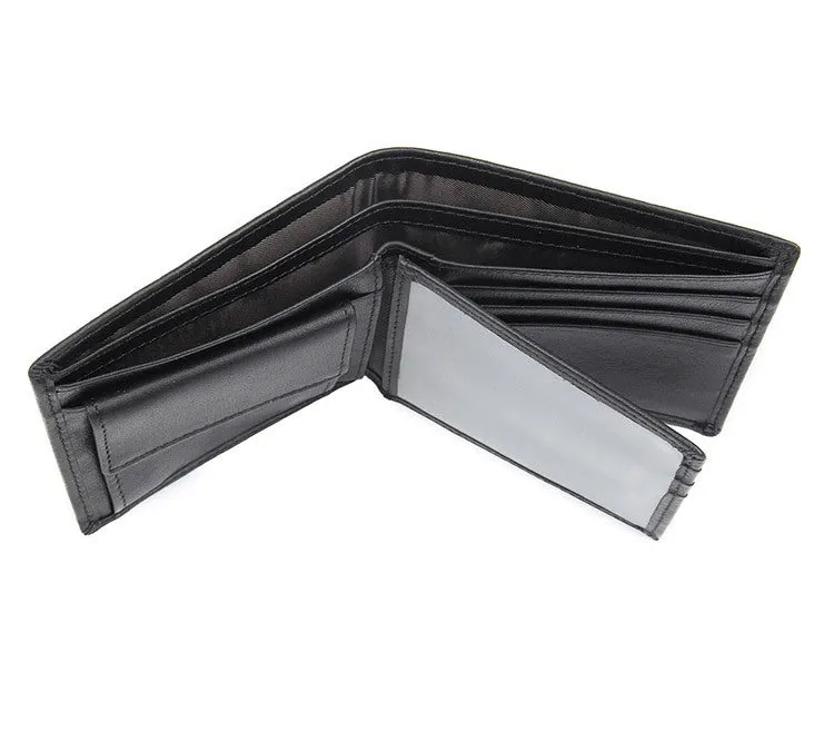 YAAGLE Male Crazy Horse Leather Wallet Card Slots YG8451