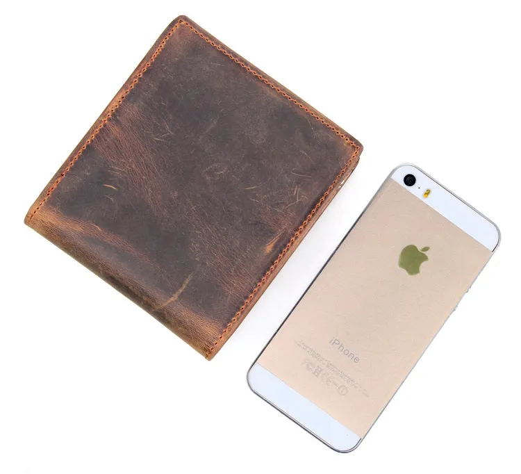 YAAGLE Men's Crazy Horse Leather Wallet Card Slots YG8056R